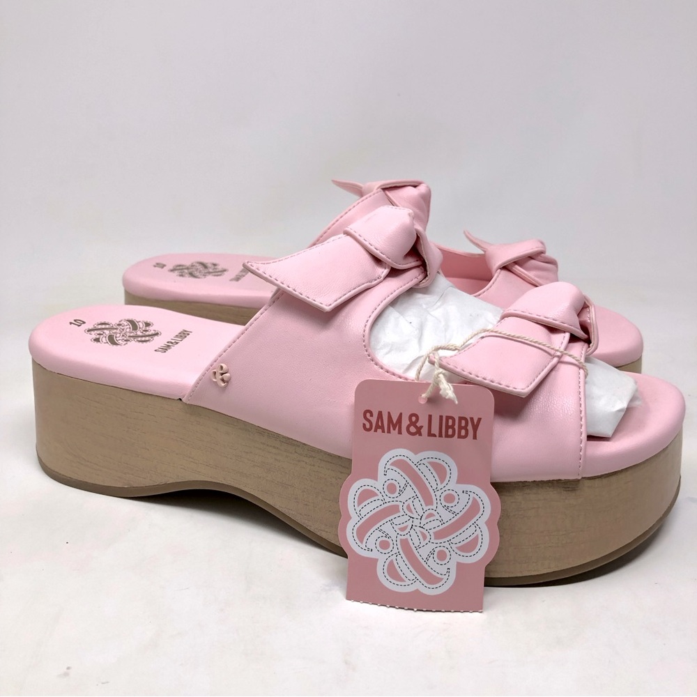 NWT 3 for $25 Sam & Libby Women’s Chunky Pink Sandals Size 10